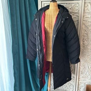 Kenneth Cole Reaction long winter puffer coat XL BLACK